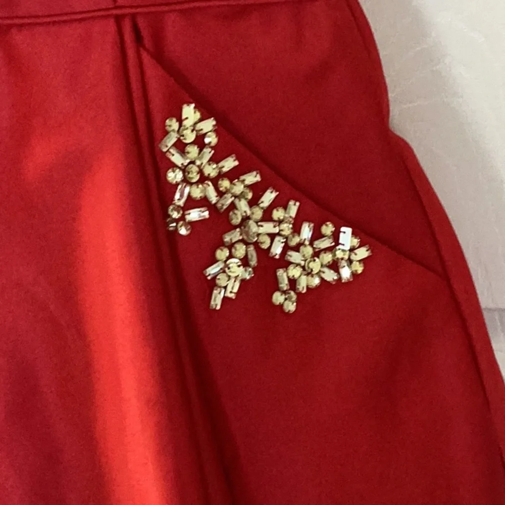 Blonde Nights strapless red party dress - Picture 3 of 4